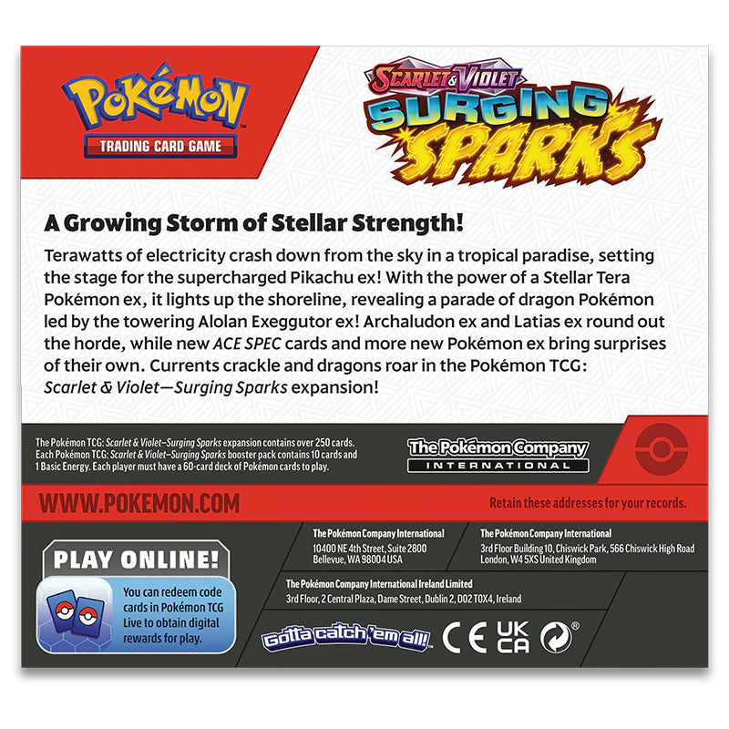 Pokemon - Scarlet & Violet - Surging Sparks - Booster Box (36 Boosters) - English